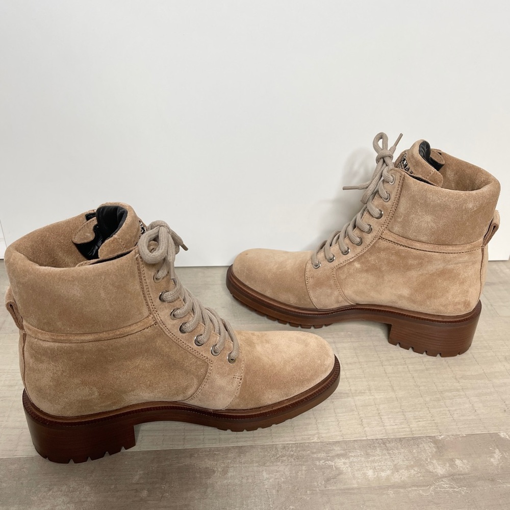 Balmain Tan Suede Ranger Army Lace-up Boots - Picture 12 of 16